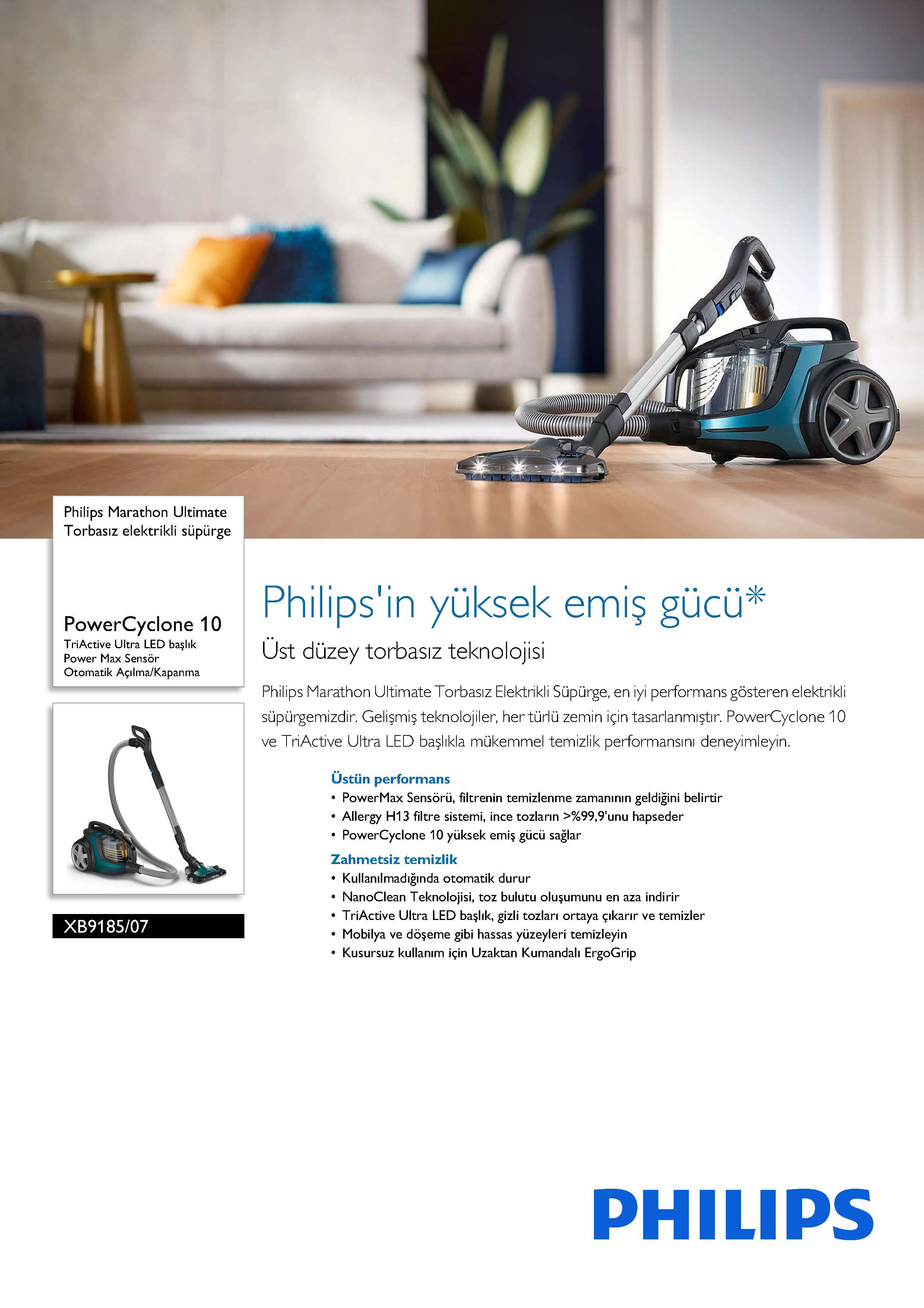 Philips Marathon Ultimate Xb Toz Torbas Z Elektrikli Fiyat